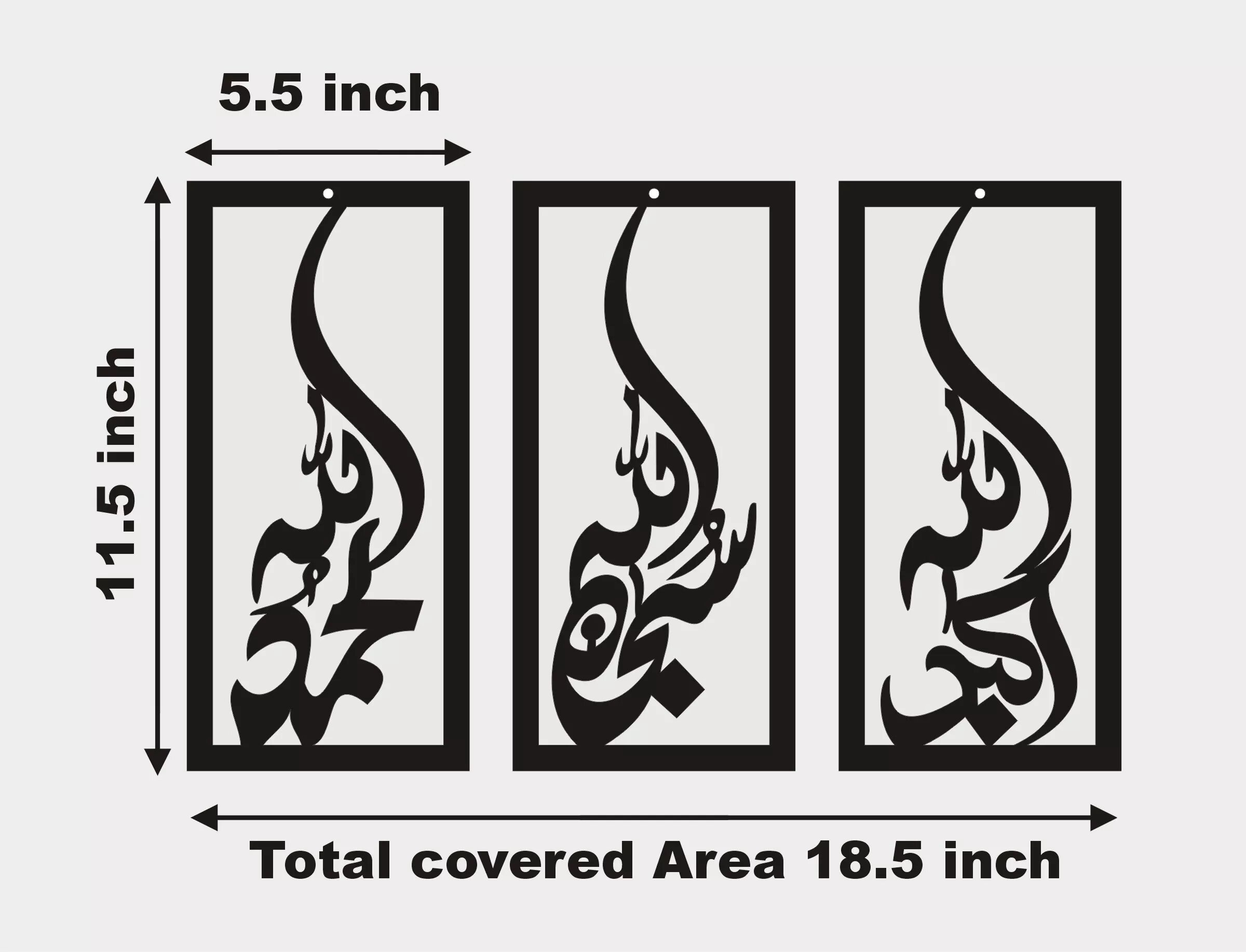 3 Pcs Wooden Wall Art Panels - Modern Home and Office Decor
