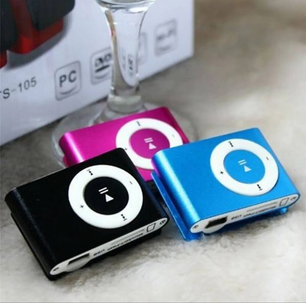 Mini MP3 MP4 Player Portable Music Device with Memory Card Support Up to 8GB Rechargeable with Hands Free and Charging Cable