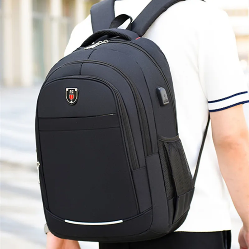 Durable Polyester Modern Business & University Travel Laptop Bag - Stylish Backpack for Men & Students