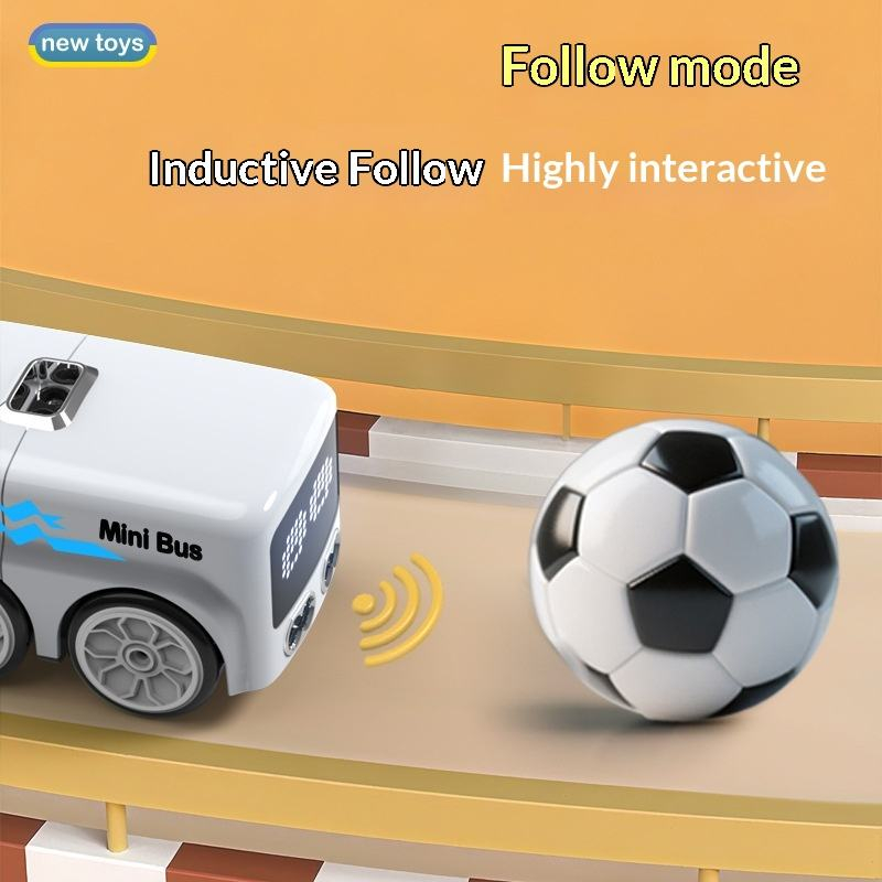 KIDDO KASTLE - Mini RC Intelligent Sensor Stunt Bus | 2.4GHz Remote Control Smart Mini Bus Toy with Object Following, Obstacle Avoidance, Music &amp; Rechargeable Battery | RC Bus for Kids | Blue &amp; White Assorted