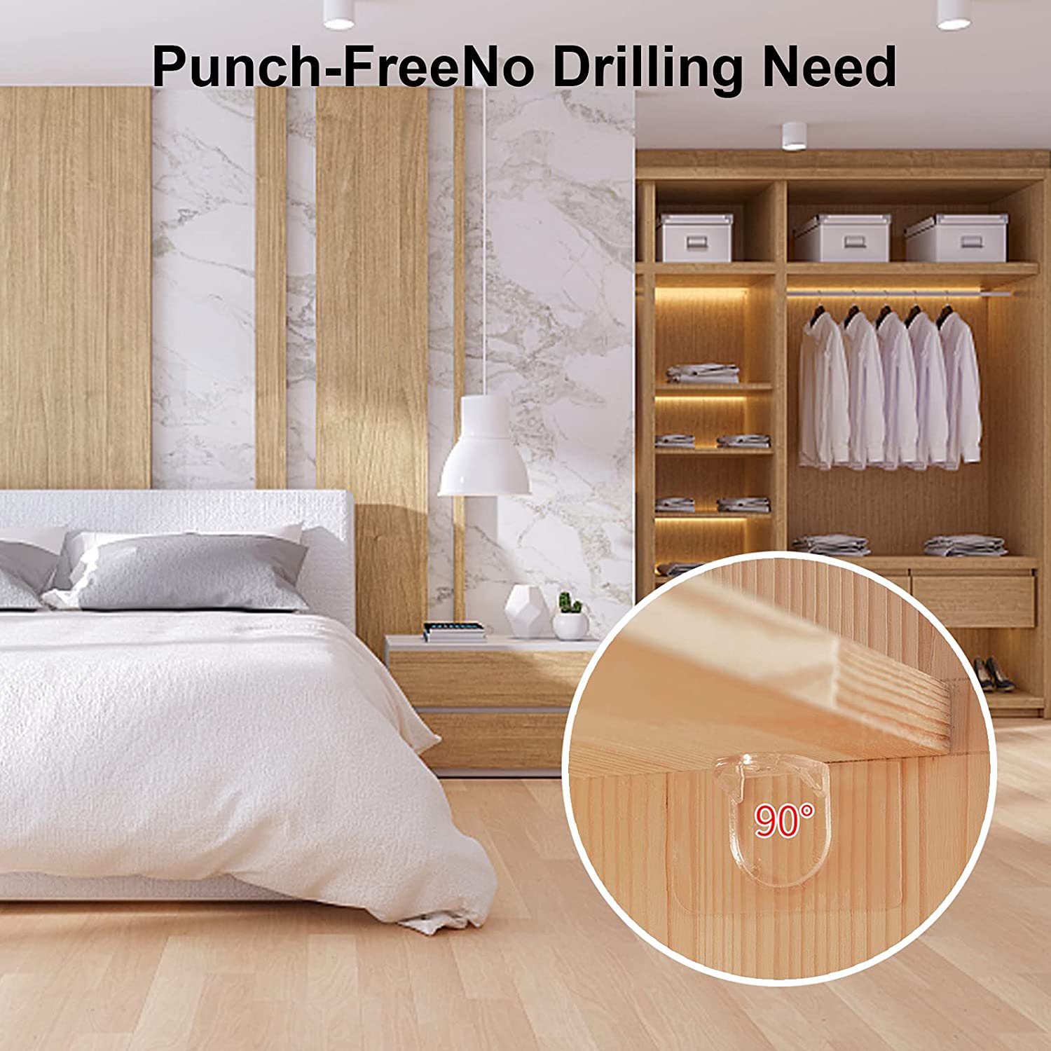 24Pcs Punch Free Shelf Support Peg-Self Adhesive Shelves Clips For Kitchen Cabinet Closet Brackets Clapboard Layer