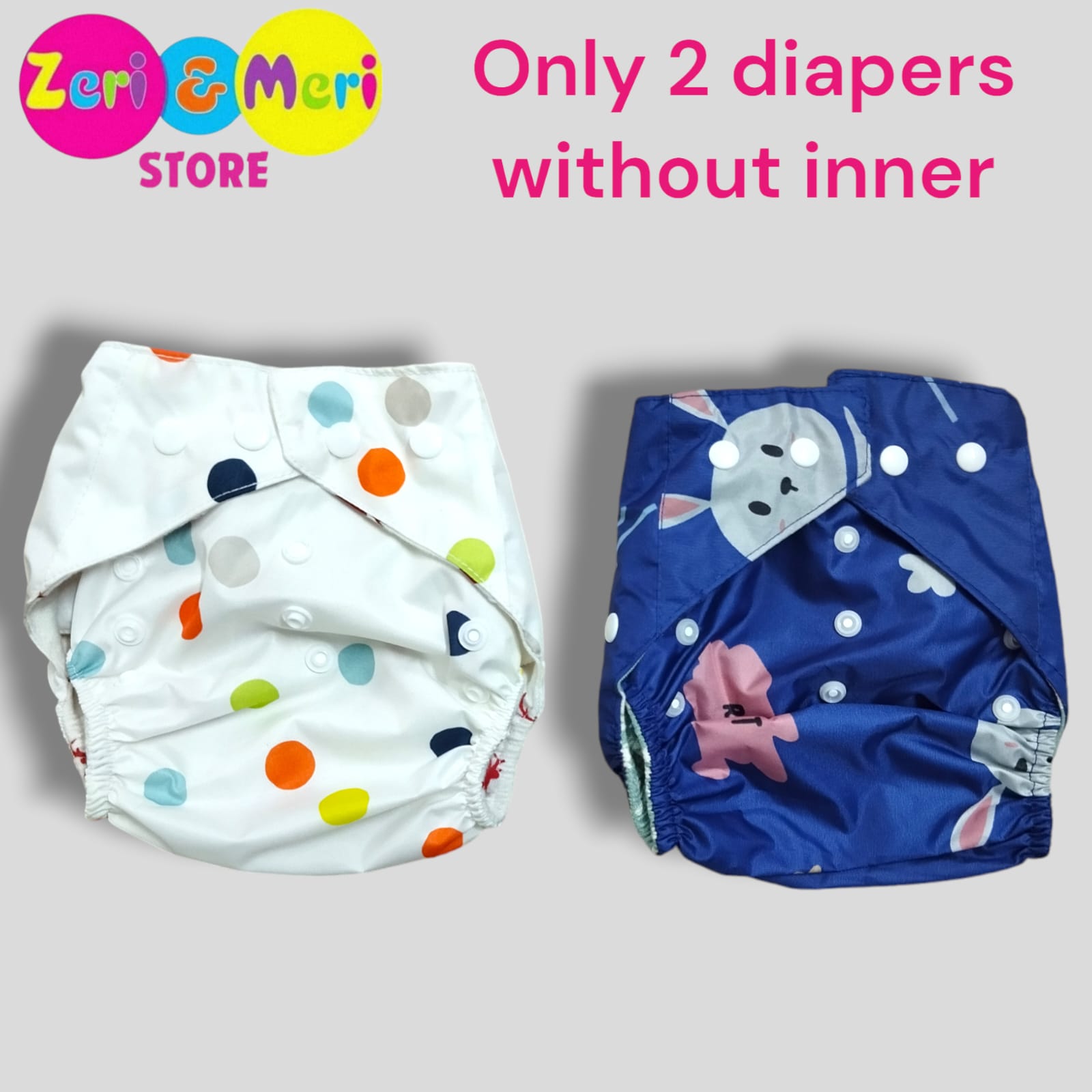 Reusable Cloth Diaper Set with Adjustable Inserts, Washable Baby Nappy Covers, Adjustable & Quick-Dry, Multi-Pack, Sizes 0-8 Years