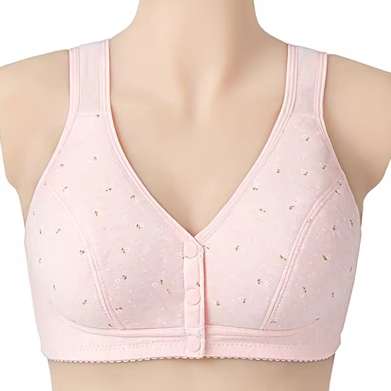 Front Open Wide Strap Non Padded Non Wired Maternity Nursing Bra Plus Size