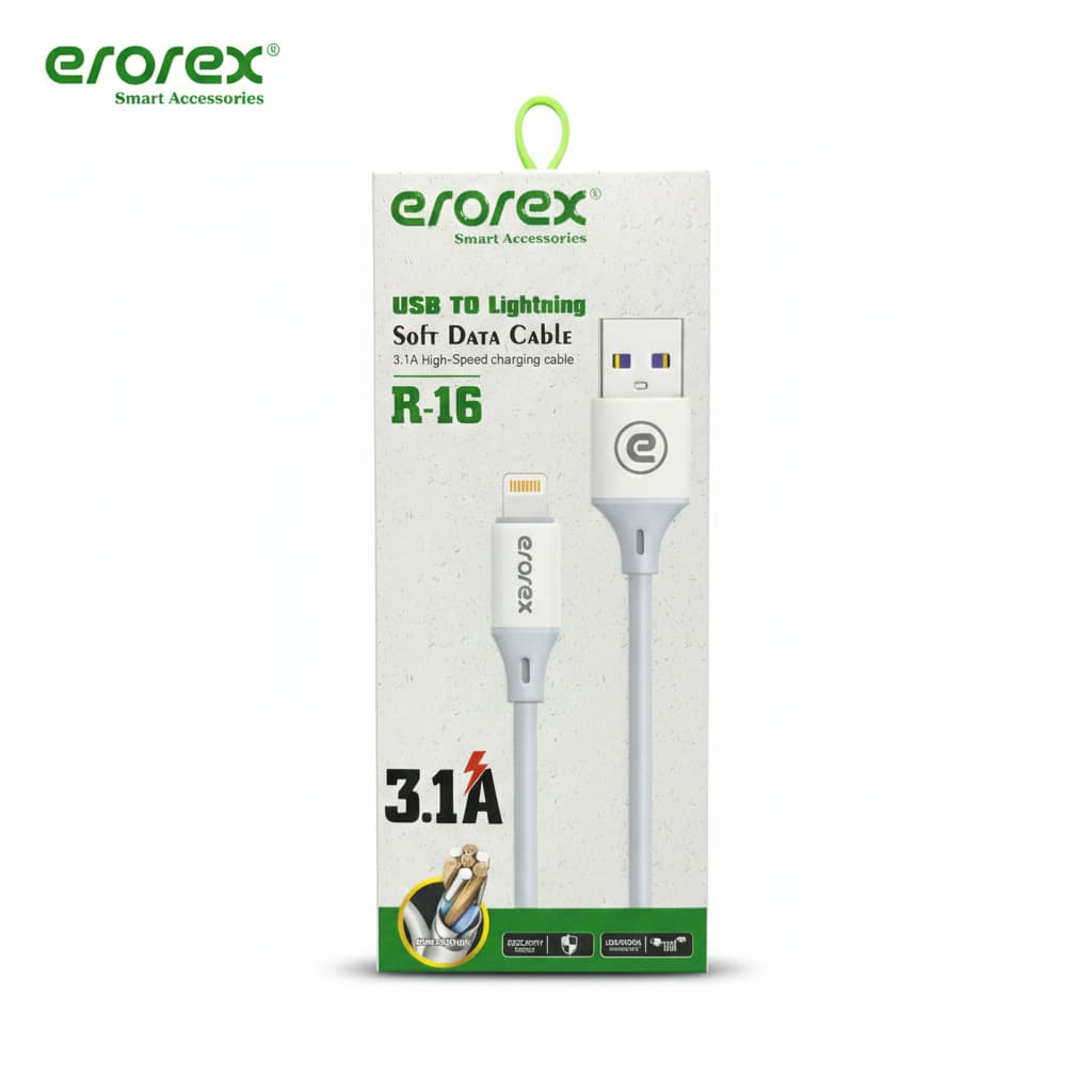 erorex R-11 Soft Data Cable | 3.1A High-Speed Charging & Data Sync