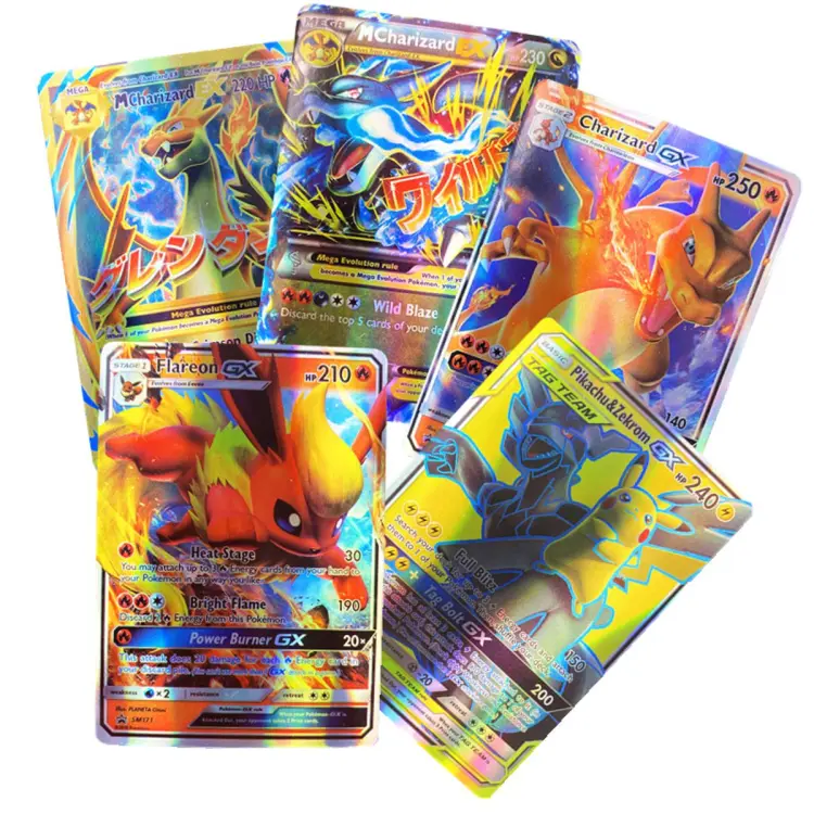 300 Pcs Unique Pokemon Gx Trading Cards Shining Vmax Battle Game