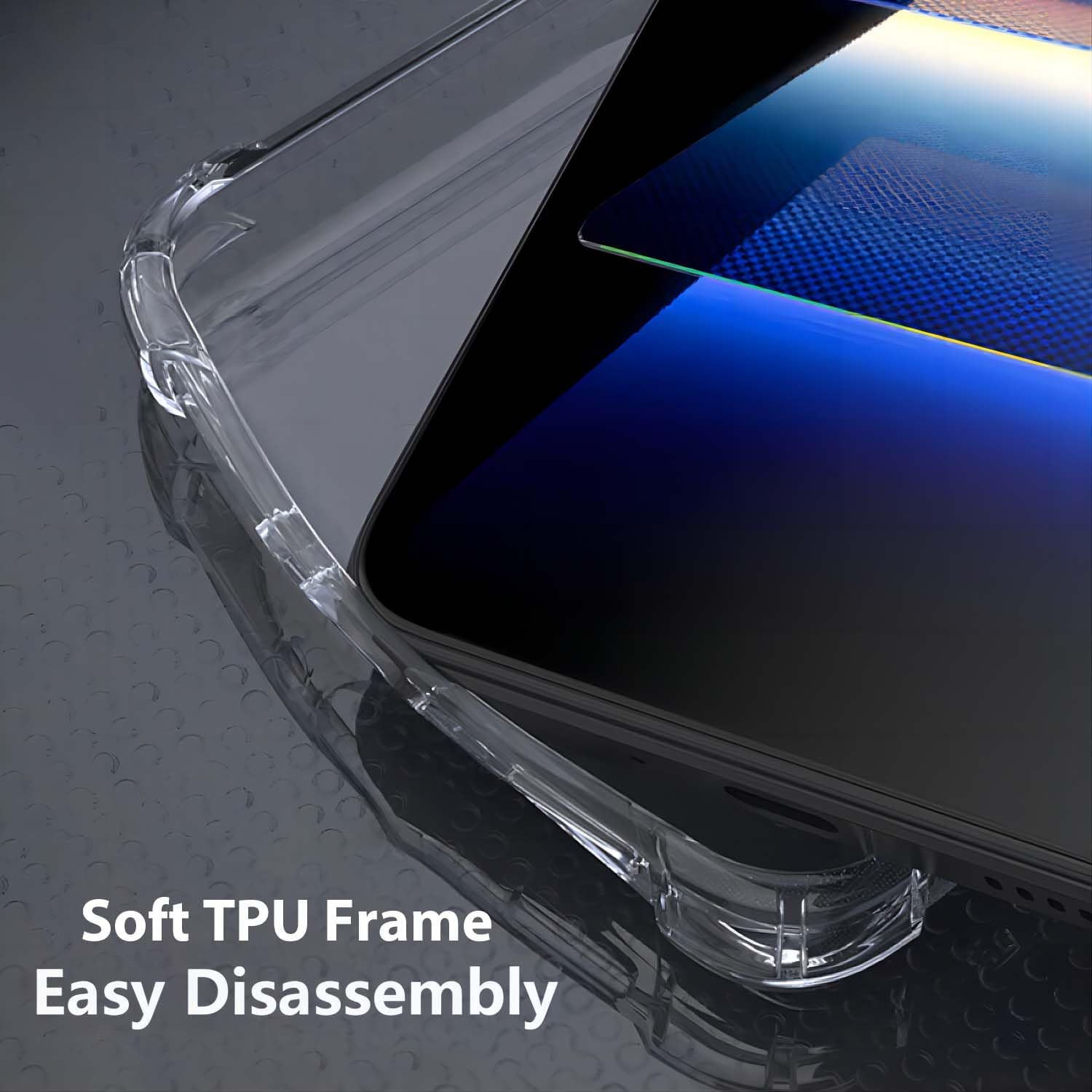 Redmi A5 Back Cover Transparent Extra Bumper Anti Shock Soft Crystal Clear Case - Redmi A5 Back Cover.