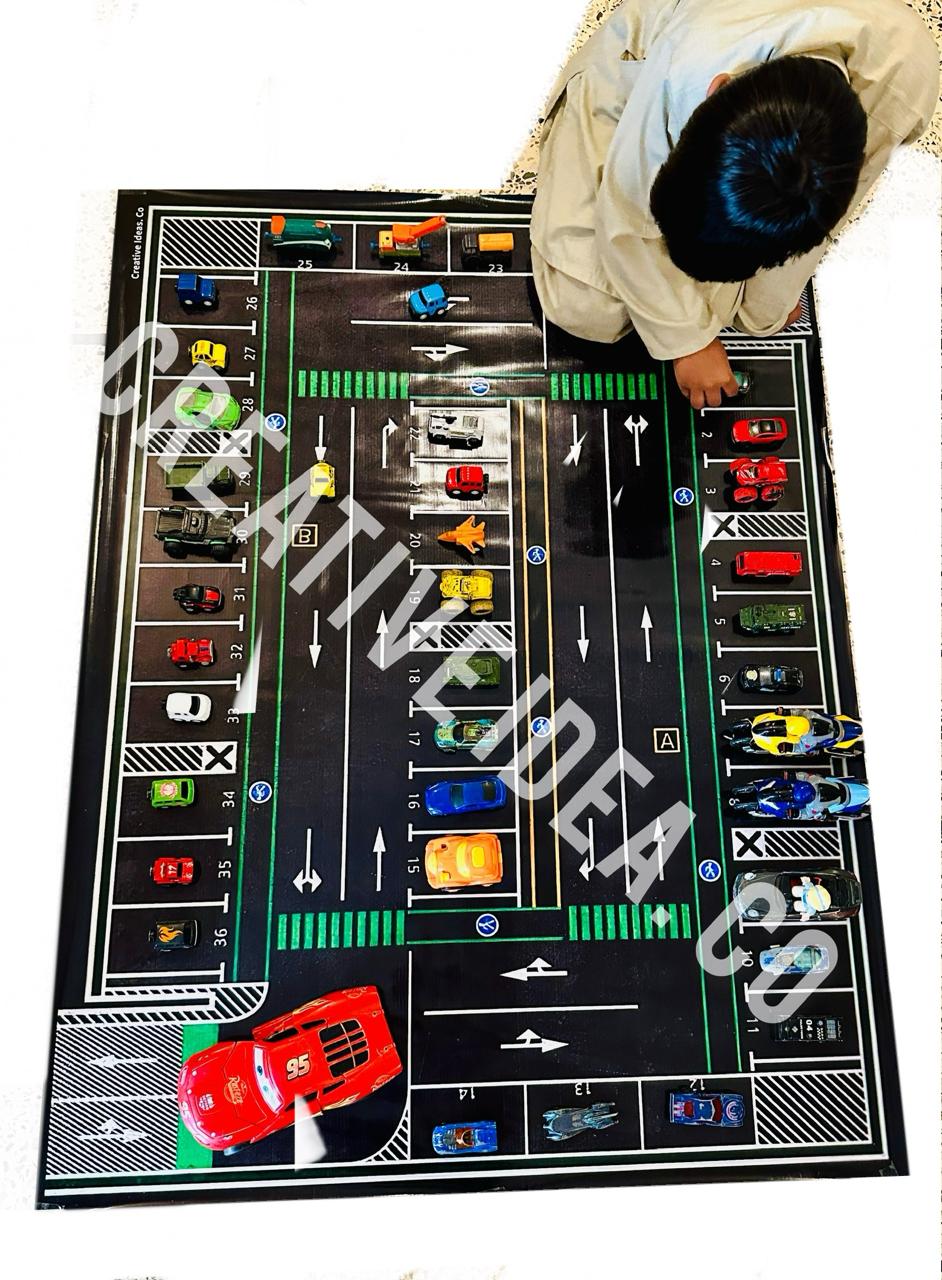 kids car playing mat children brain and physical & healthy activity plastic water proof