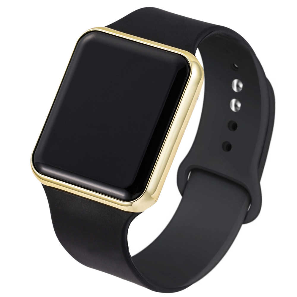Black Digital Square Wrist Watch LED Display For boys/Men - Man Watches