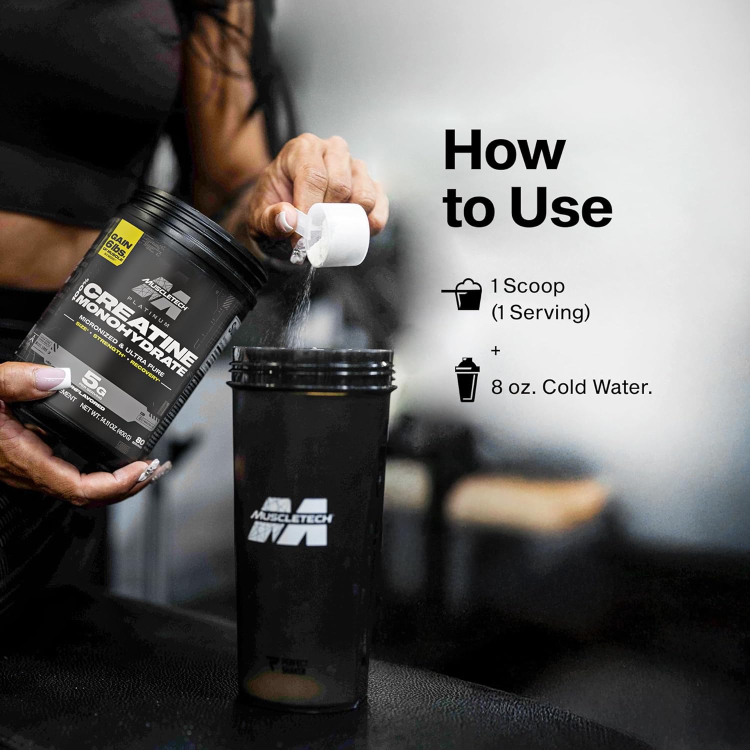 Creatine Monohydrate MuscleTech Platinum Pure Unflavored (80 Servings)