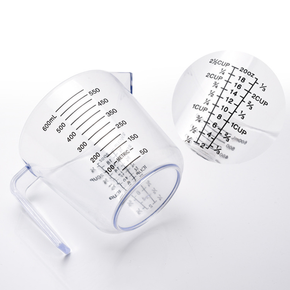 600Ml Handle Measuring Cup Mug Measurement Jug Plastic 1-Pcs