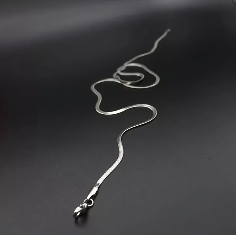Snake Chain In Silver Life Time Color Warranty Fore Man-Boys