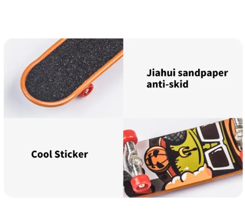 01 Pcs Alloy Finger Skateboard Fingerboard with Pressure Relief and Venting Function Fingertip Skateboard Toy