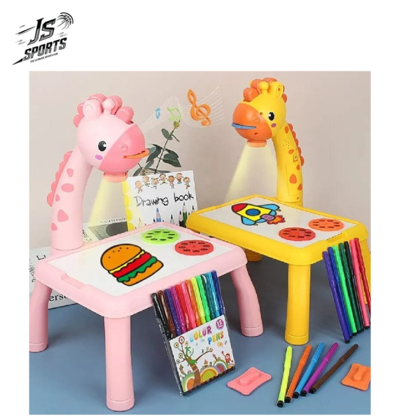 Large LED Projector Drawing Table for Kids Educational Art Toy with Light Projection and Drawing Accessories Electronic Drawing Giraffe  Best , Perfect , Special , Amazing Coloring and Drawing Gift for Birthday for Boys and Girls