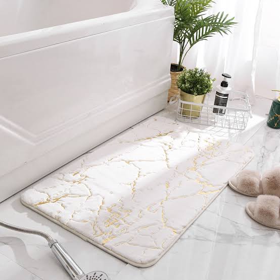 Memory Foam Bath Mat Cobblestone Bathroom Rugs Super Water Absorbent Bath Mats for Bathroom Machine Washable Bath Rugs 40X60CM