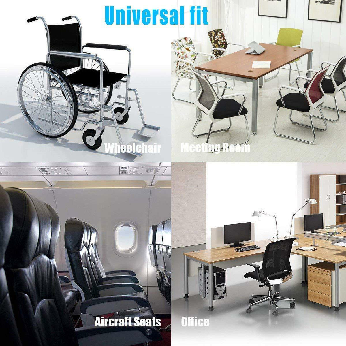 Premium Quality Chair Armrest Pad 1 Pair Memory Foam Office Chair Home Chair Gaming Chair Elbow Pillow Comfortable Support Cushion PU Leather Cushion