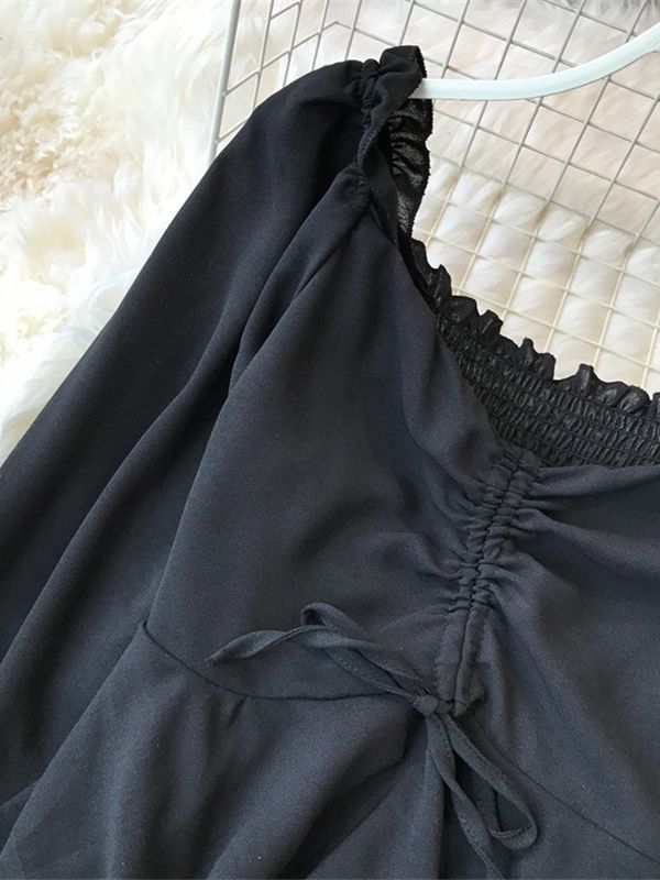 TRENDZ.PK Drawstring Western Style Top For Women/Girls Solid Slim Shirts Ruffles Grace Fashion WT-03