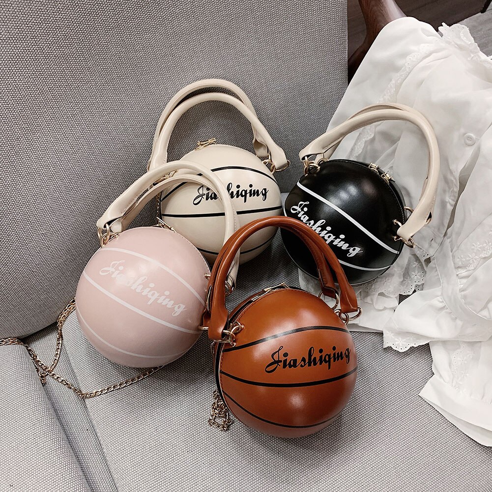 VALICLUD Basketball Shaped Purse Basketball Shaped Bag PU Leather Round  Handbag Shoulder BagsFashion…See more VALICLUD Basketball Shaped Purse