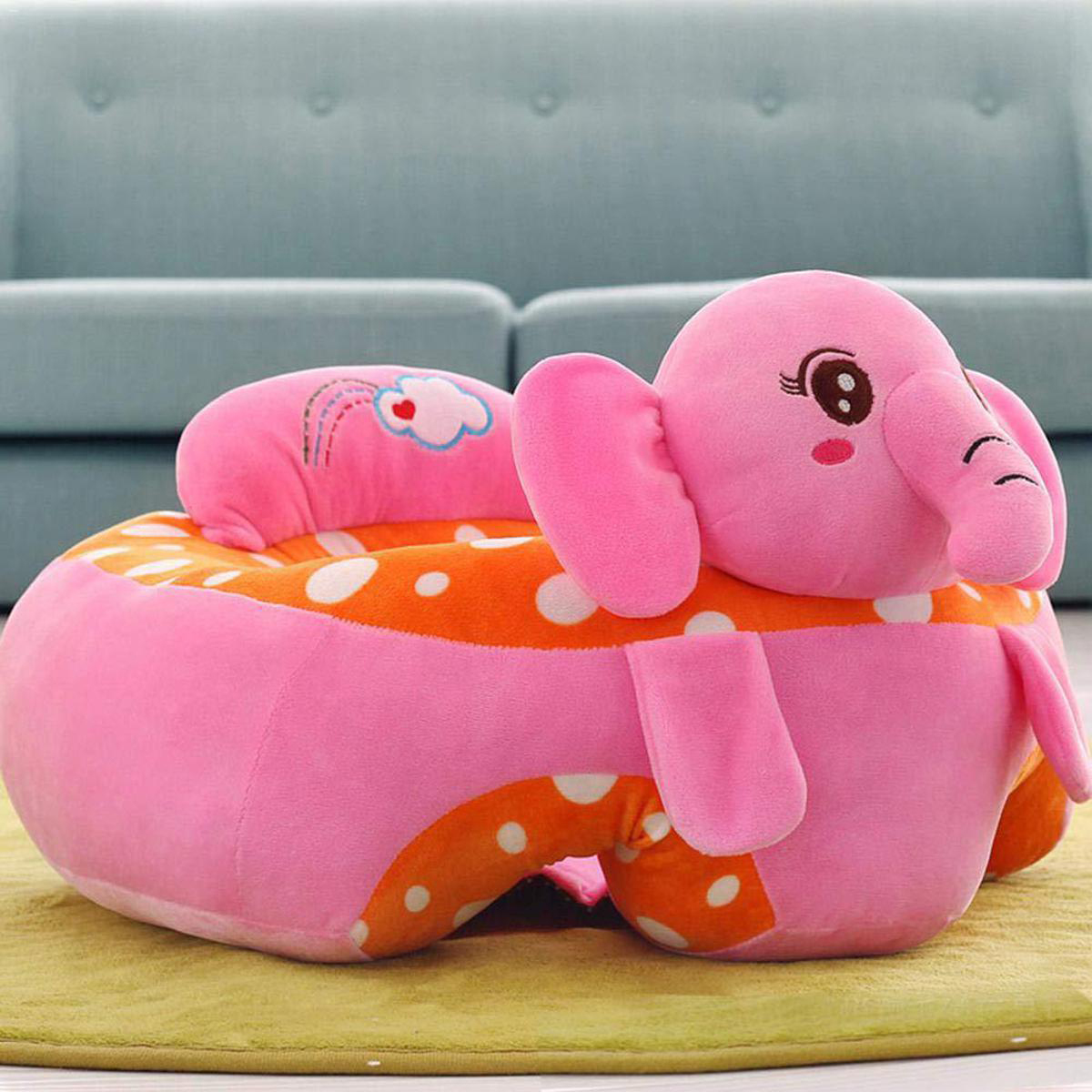 BabyPink Elephant Seats Sofa Plush Support Seat Learning To Sit Baby Plush Toys