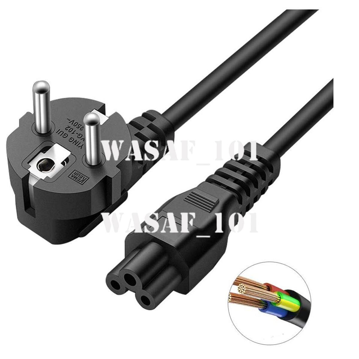 EU Power Cable Laptop 3-pin Power Adapter Cord Charger Plug Extension Cord