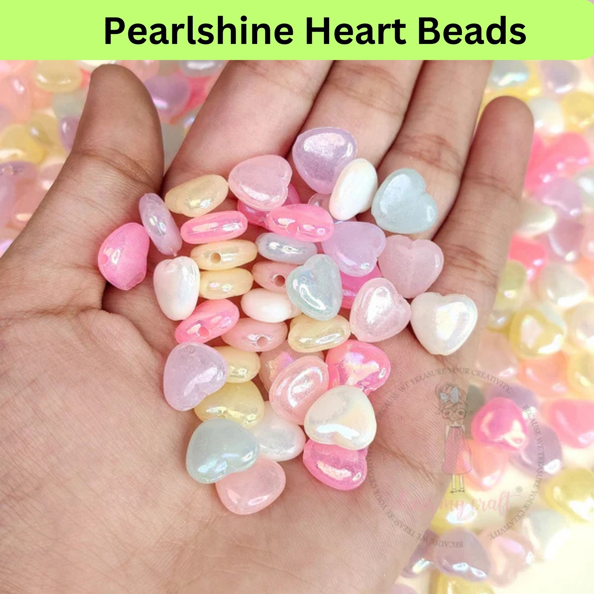 25/50/100/200/500 Heart Shape Pearl Shine Heart Beads For Bracelet Making Jewlery Making DIY Kids Jewlery Making Charms Beads Pearl Heart Style Beads For Jewelery Making ewellery Making Beads Chamrs By SAMS COLLECTION online in pakistan wholesale Price