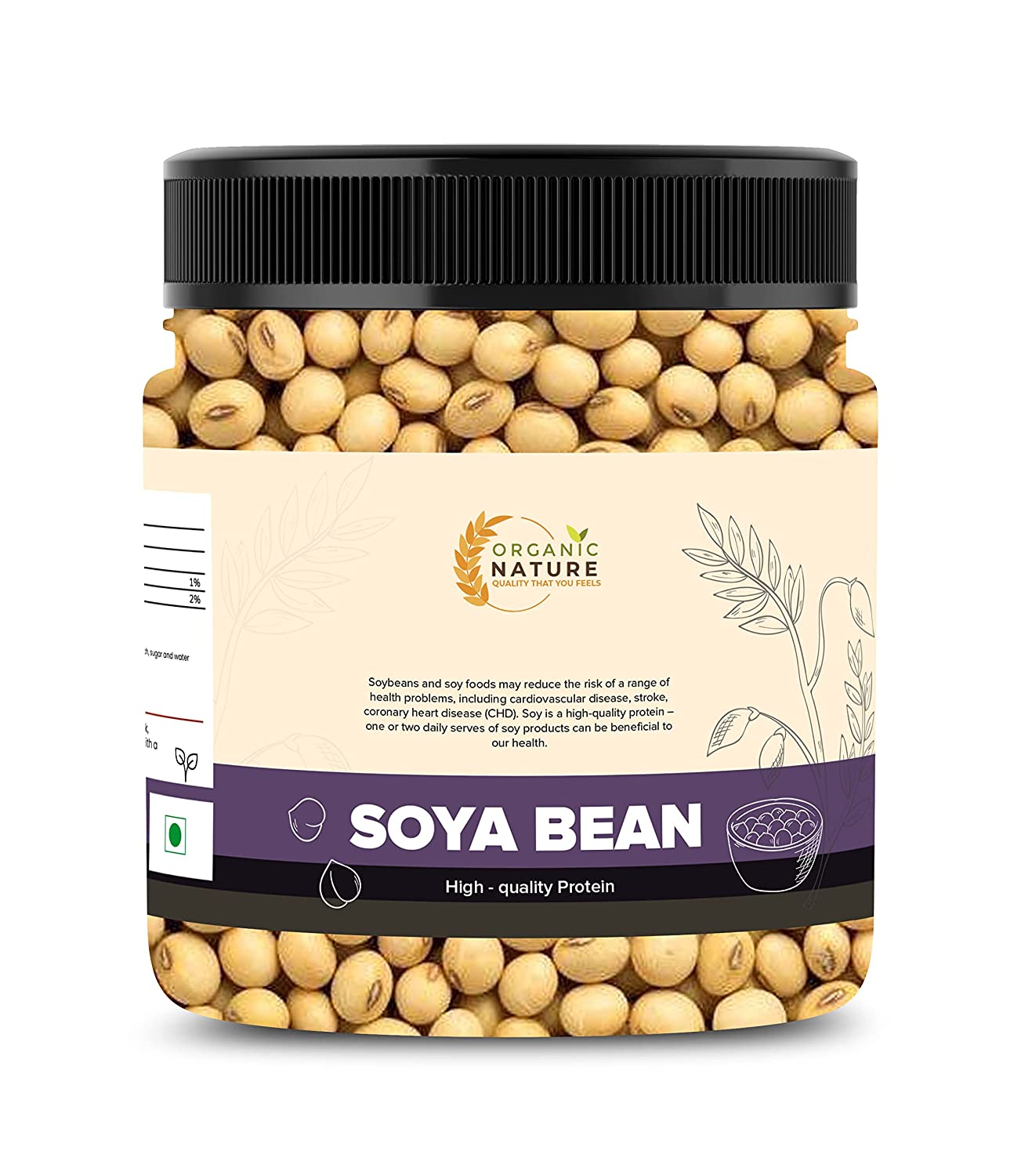 Organic Nature Soya Bean Seeds | Soyabean Dana | Protein & Natural 200 ...