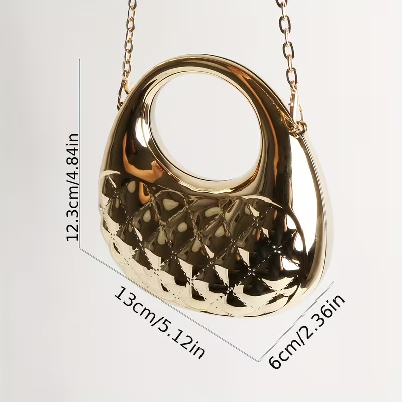 New Acrylic Moon Shaped Mini Clutch for Women | Luxury Evening Handbag | Eid Festival, Party, Wedding & Formal Fashion Purse