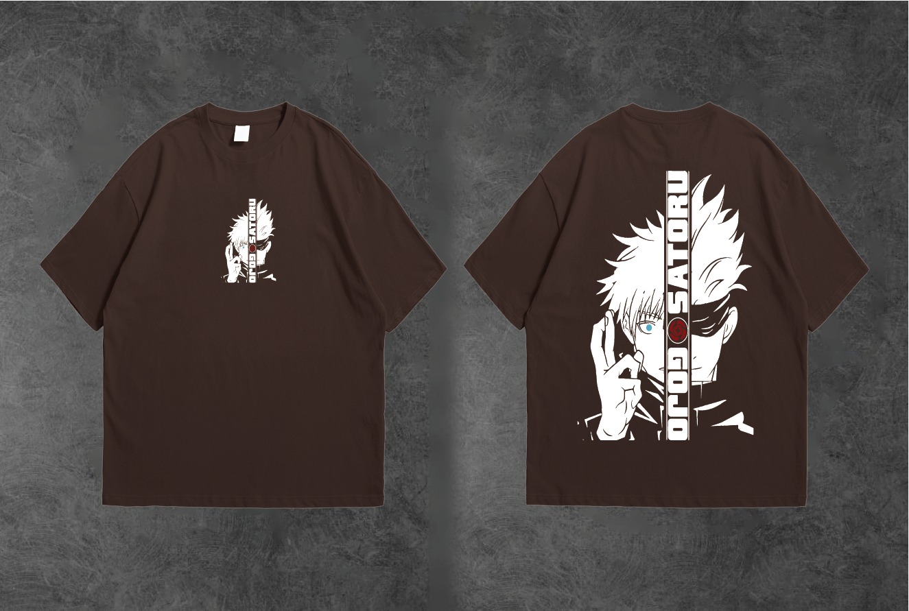 Gojo Satoru Printed Premium Anime Summer Cotton Half Sleeves O Neck T-Shirt For Men & Women