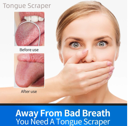 Stainless Steel Tongue Cleaner scraper  Tongue Scraper Bad Breath Treatment Stainless Steel Tongue Scrapers for Oral Care Easy to Use Tongue Cleaner