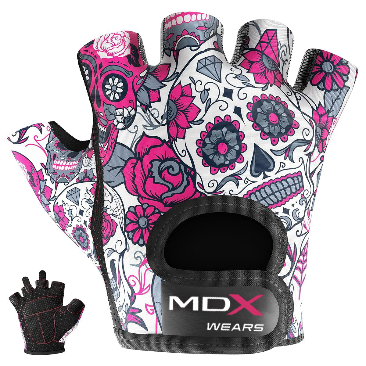 High Quality Imported  Adjustable CONTRABAND Weight Lifting Fingerless Gloves for Women, Reinforced Palm and Secure Closure, Hand Protection Gear for Gym, Training and Exercise