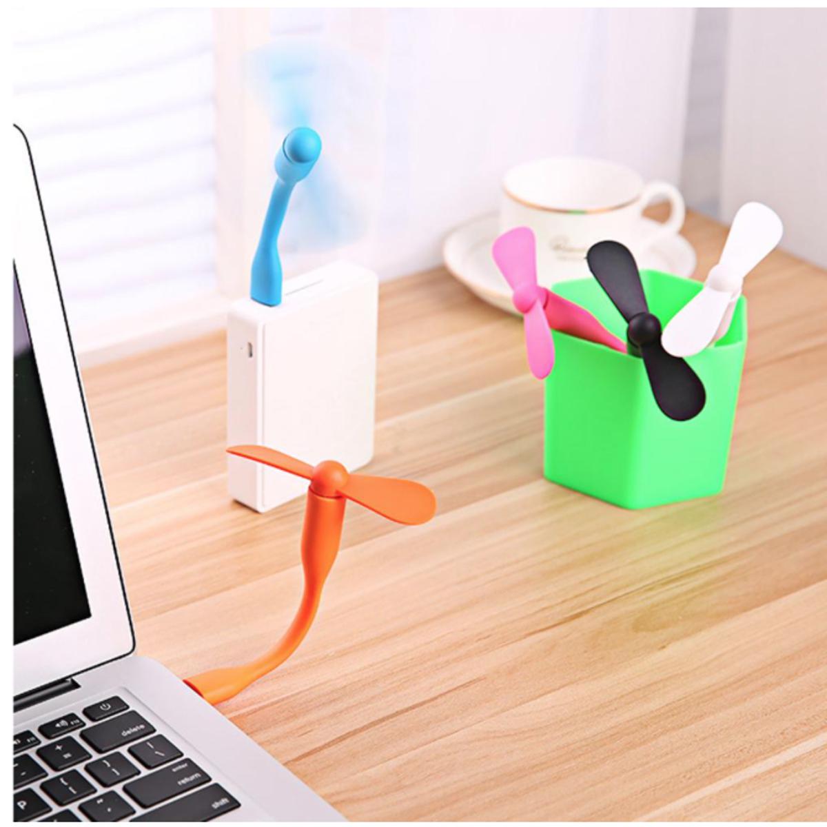 Portable & Flexible Mini Cooling USB Fan For Mobile OTG Power Bank Notebook Laptop Desktop PC Desk (Multicolour Universal Portable Mini USB Fan