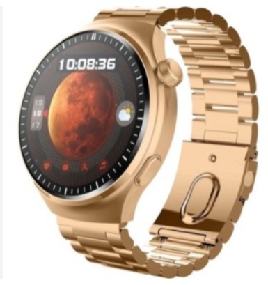Wearfit Pro HW10 Smartwatch with 360° Resolution AMOLED Screen, GPS, NFC, Heart Rate, Bluetooth, IP68 Water Resistant - Elegant Design