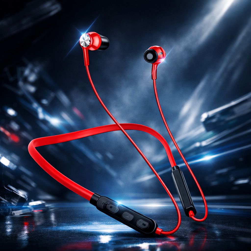 RNB Wireless Neckband Bluetooth Earphones | Magnetic Earbuds | HD Stereo Sound | Long Battery Life | Built-in Mic | Compatible with All Bluetooth Devices.