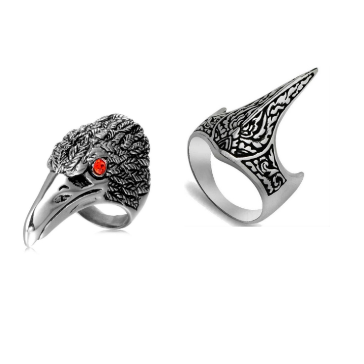 Pack Of 2 Ertugrul Eagle Rings New Collection Ottoman Empire Kayi Tribe 2022