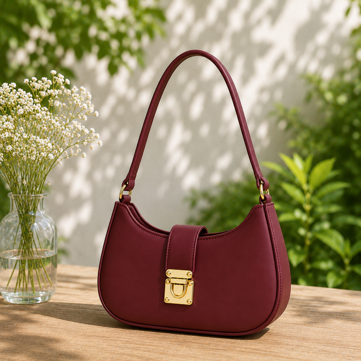 Meerab Style Half Moon Bag Handbag for girls - Bags for girls - Leather Bag for women - Shoulder bags for ladies - casual handbag - Phone pouch - Crossbody & Shoulder bag for gift - Purse for girls