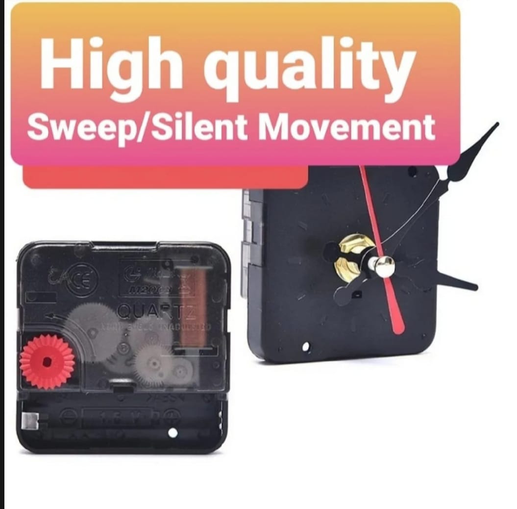 New Smooth Sweep Silent Clock Movement Mechanism for Home Decor Wall Clocks (Free Delivery)