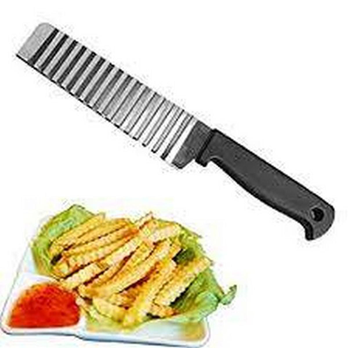 Cheap Stainless Steel Potato Chip Slicer Dough Vegetable Fruit Crinkle Wavy  Slicer Knife Potato Cutter Chopper French Fry Maker Tools