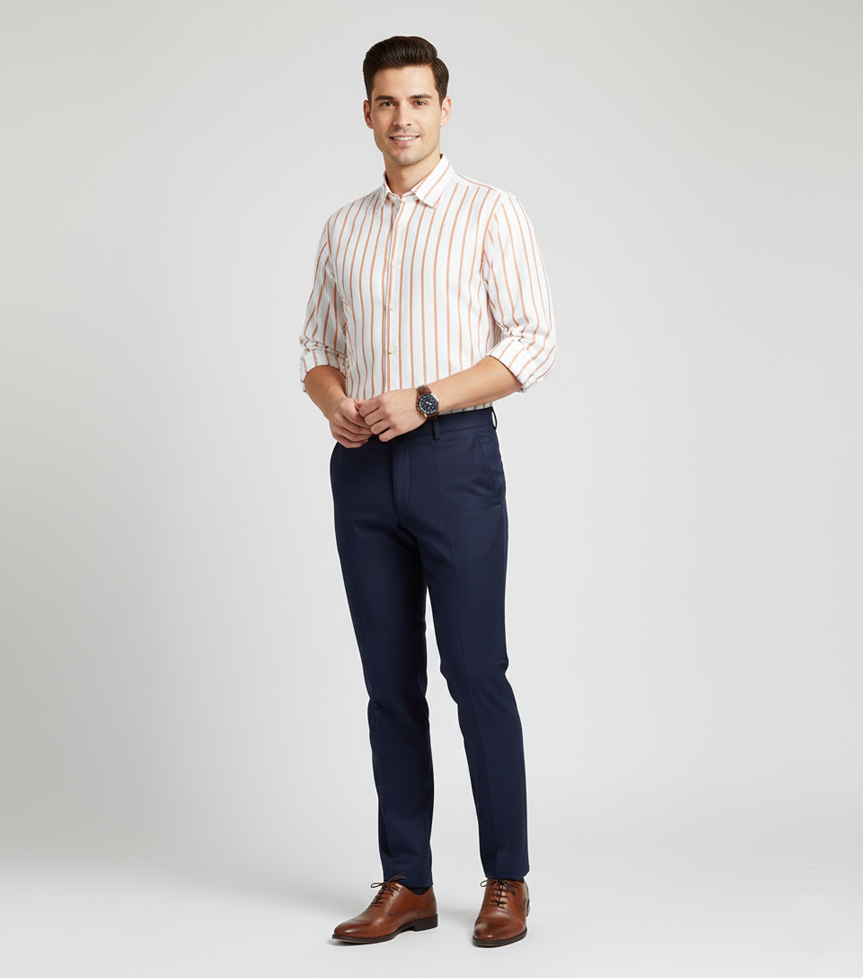 Auditors®️ Mens Formal Cotton Stripe Shirt Soft Cotton Fabric For Mens - For Office and Events - Summer