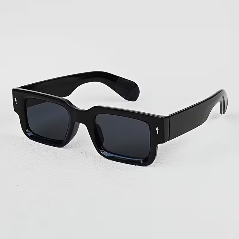 Men's Square Casual Fashion Glasses, Vintage Thick Frame Party Style