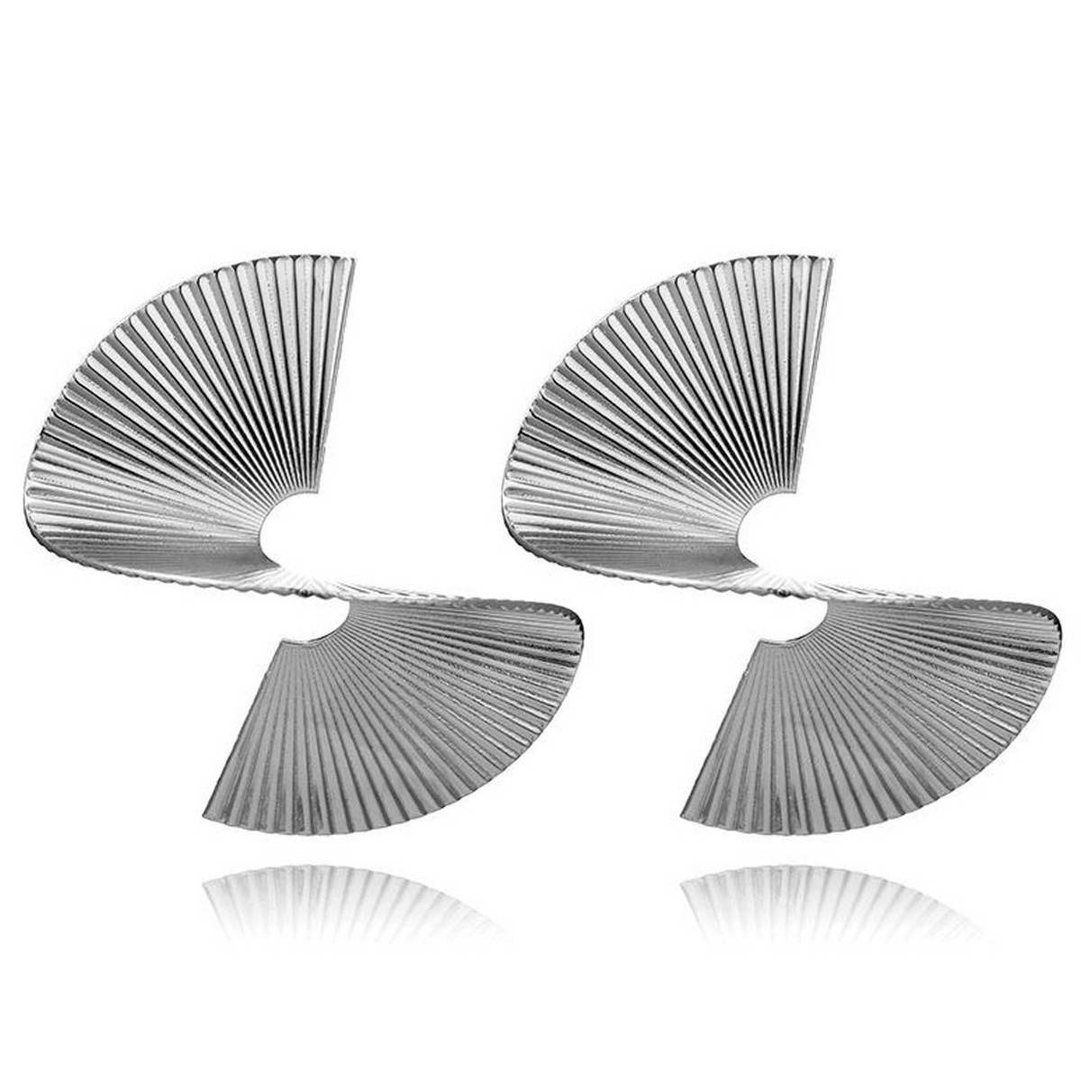 Trendy 2 cm Irregular Geometric Spiral Earring for Girls