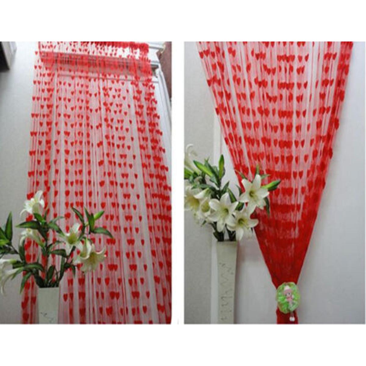 Cute Heartline Door Curtain for Home Decor -Wedding Birthday Party - Multicolor