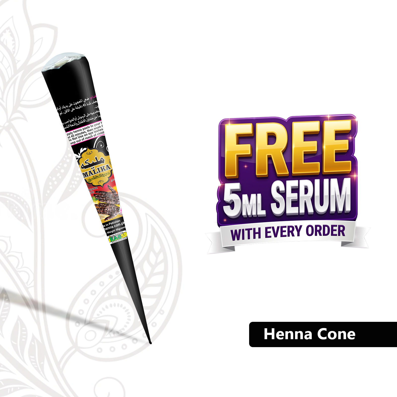 Malika Black henna cone Mehndi Temporary Tattoo - Mehndi -  For Bridal And Party Mehendi - Kass Cosmetics