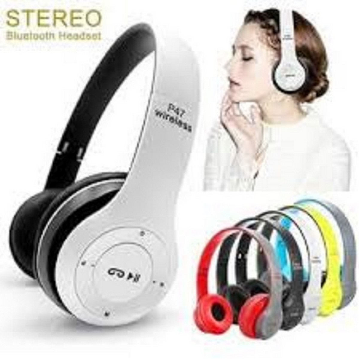 Special Edition P47 Headphone with Pop Window Over The Ear Wireless Bluetooth Headphone Support Sd Card