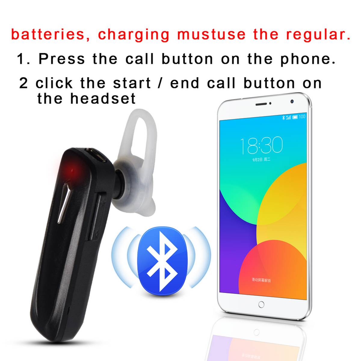 Wireless Bluetooth Headset - Bluetooth 