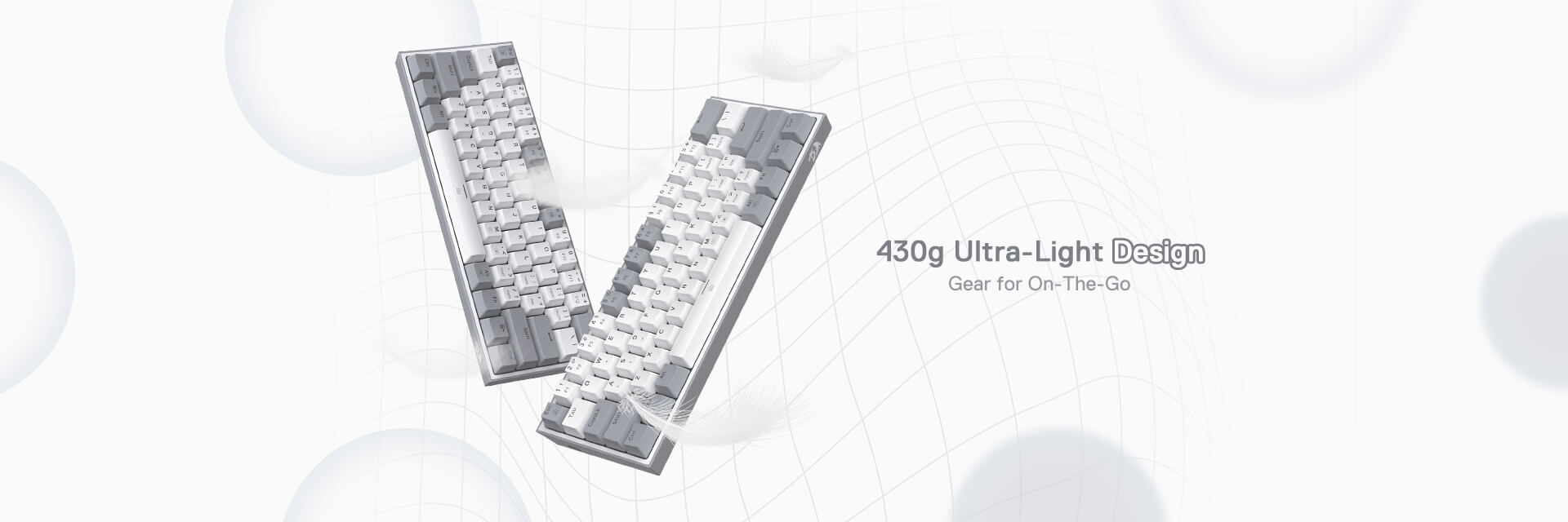 Redragon K617 Fizz 60% Wired RGB Mechanical Gaming Keyboard White Grey 61 Keys Hot-Swap Compact Mechanical Keyboard Linear Red Switch 17 7d86804d10ad48cb09d0950c11e9bed5