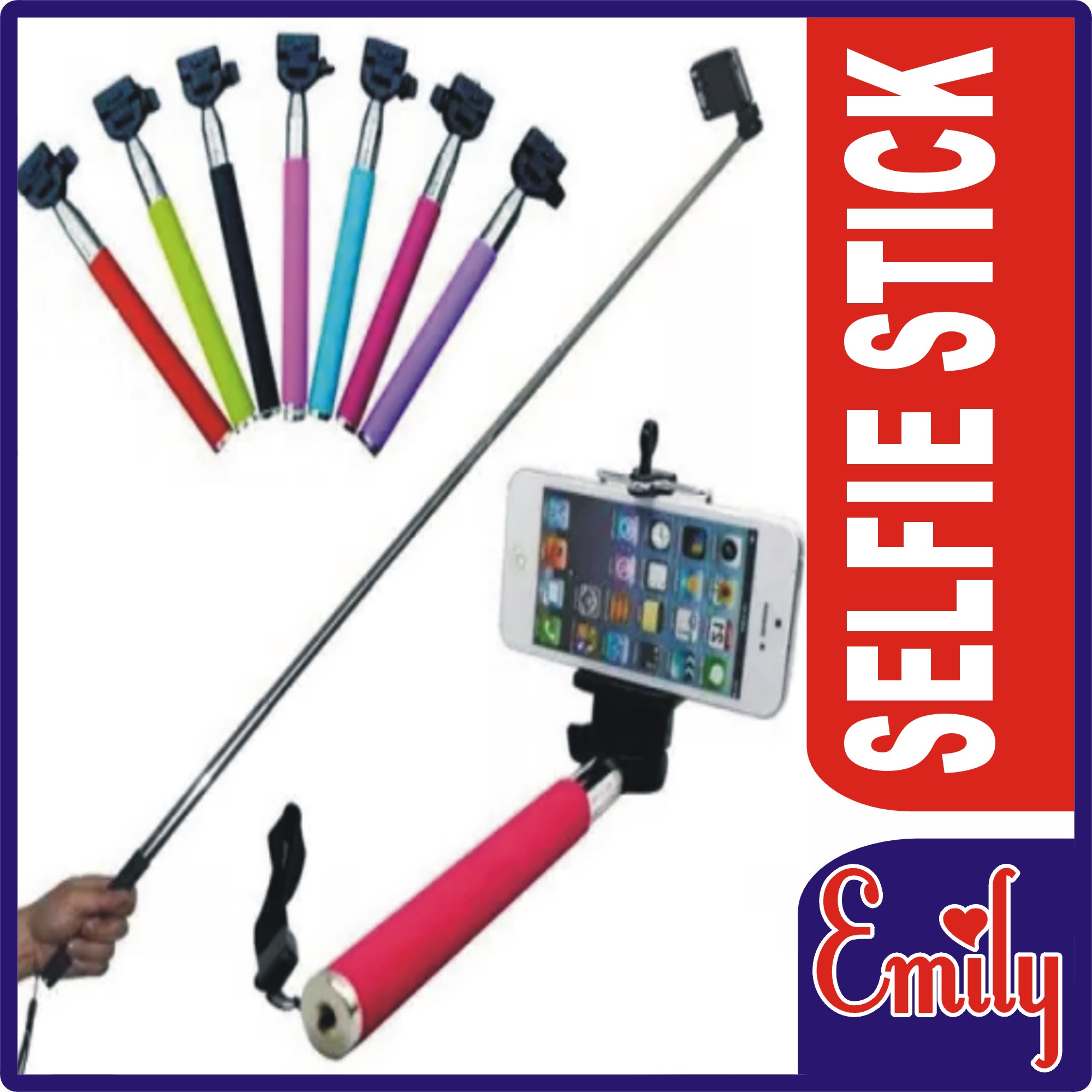 Selfie Stick Extendable 32 inches length steel made with Audio Cable Wire Black color Selfie Stick For Smartphones & Digital Cameras steel rod made high quality steel Rod heavy duty  Selfie Stick For Smartphones & Digital Cameras High Quality Extendable