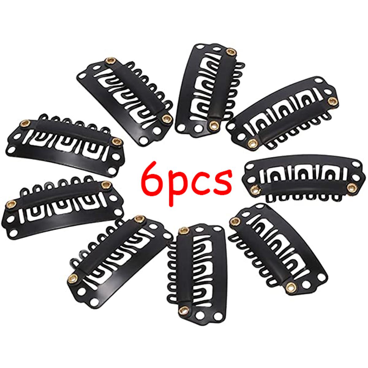 Pack of 6 Clips For Hair Extensions Wig
