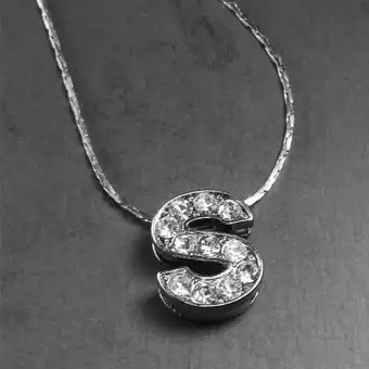 Order Studio Presenting Silver Stainless S Alphabet Locket with Chain For Girls & Boys