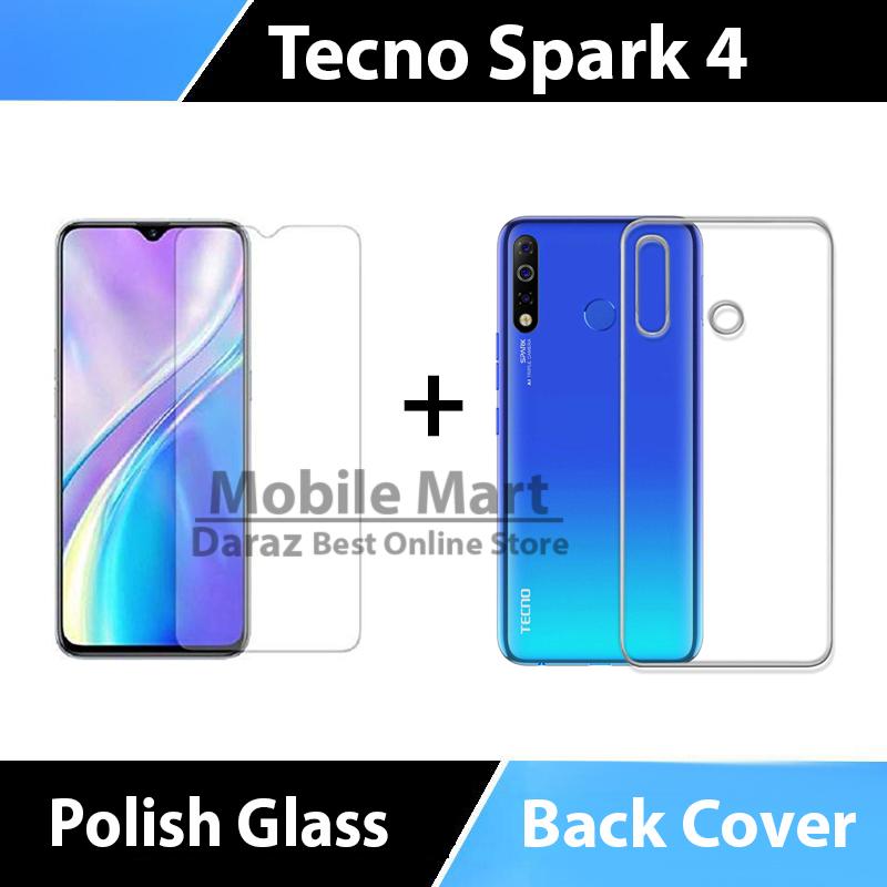 tecno spark 4 glass back cover