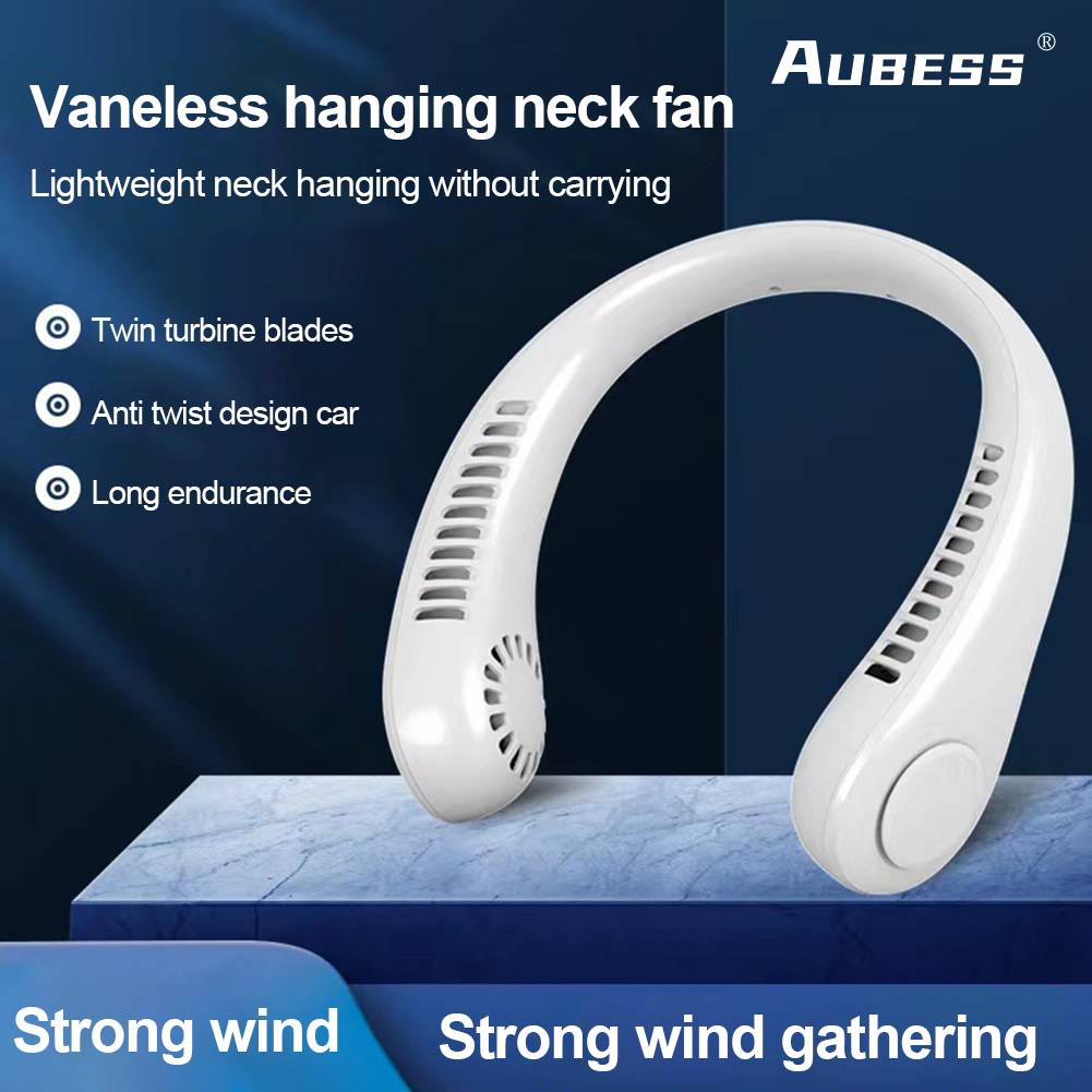 Portable Neck Fan Electric Wireless Fan Rechargeable USB Mini Fan