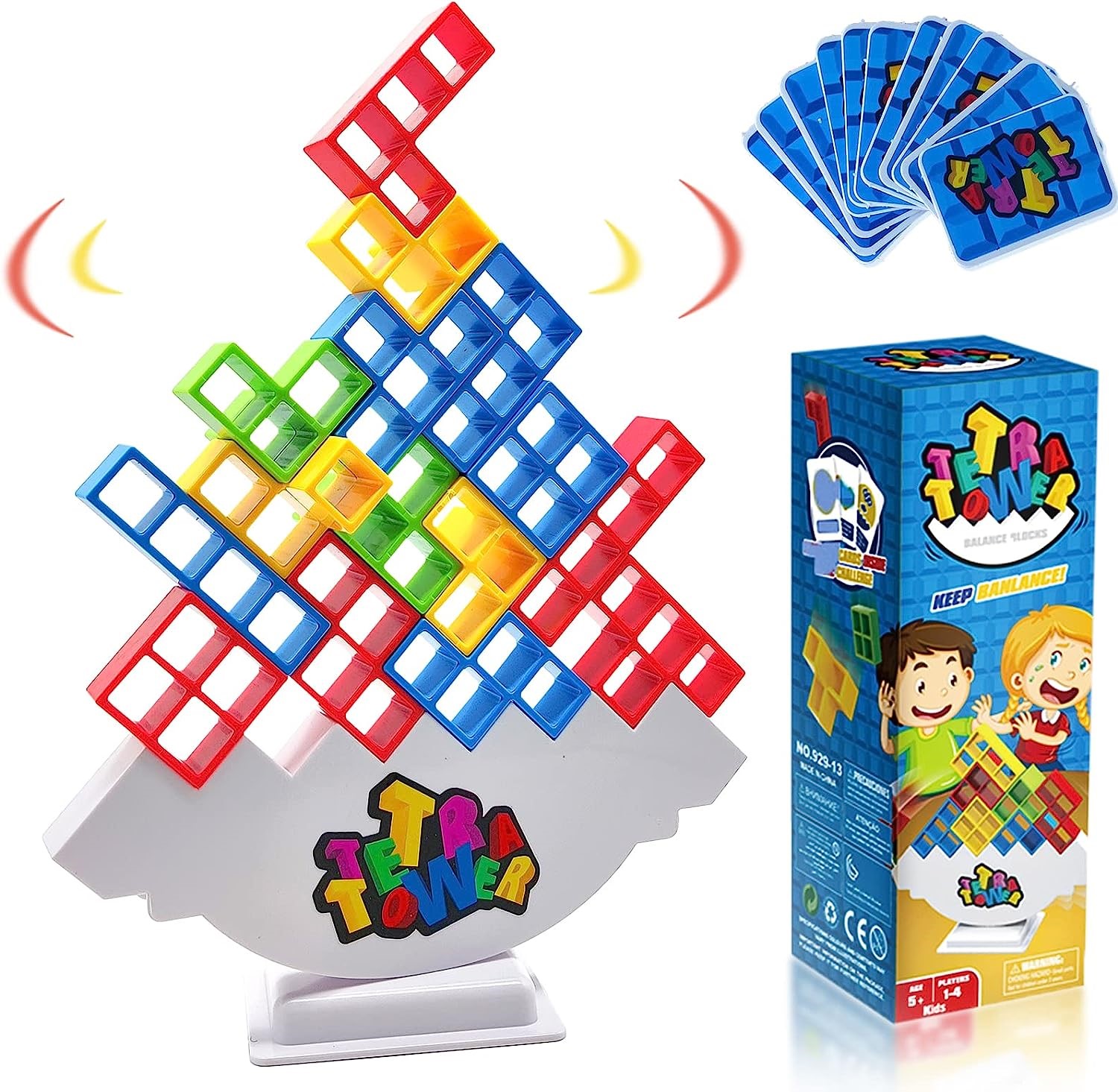 TETRA TOWER - Educational Blocks Toys for Kids - Building and Balancing Blocks